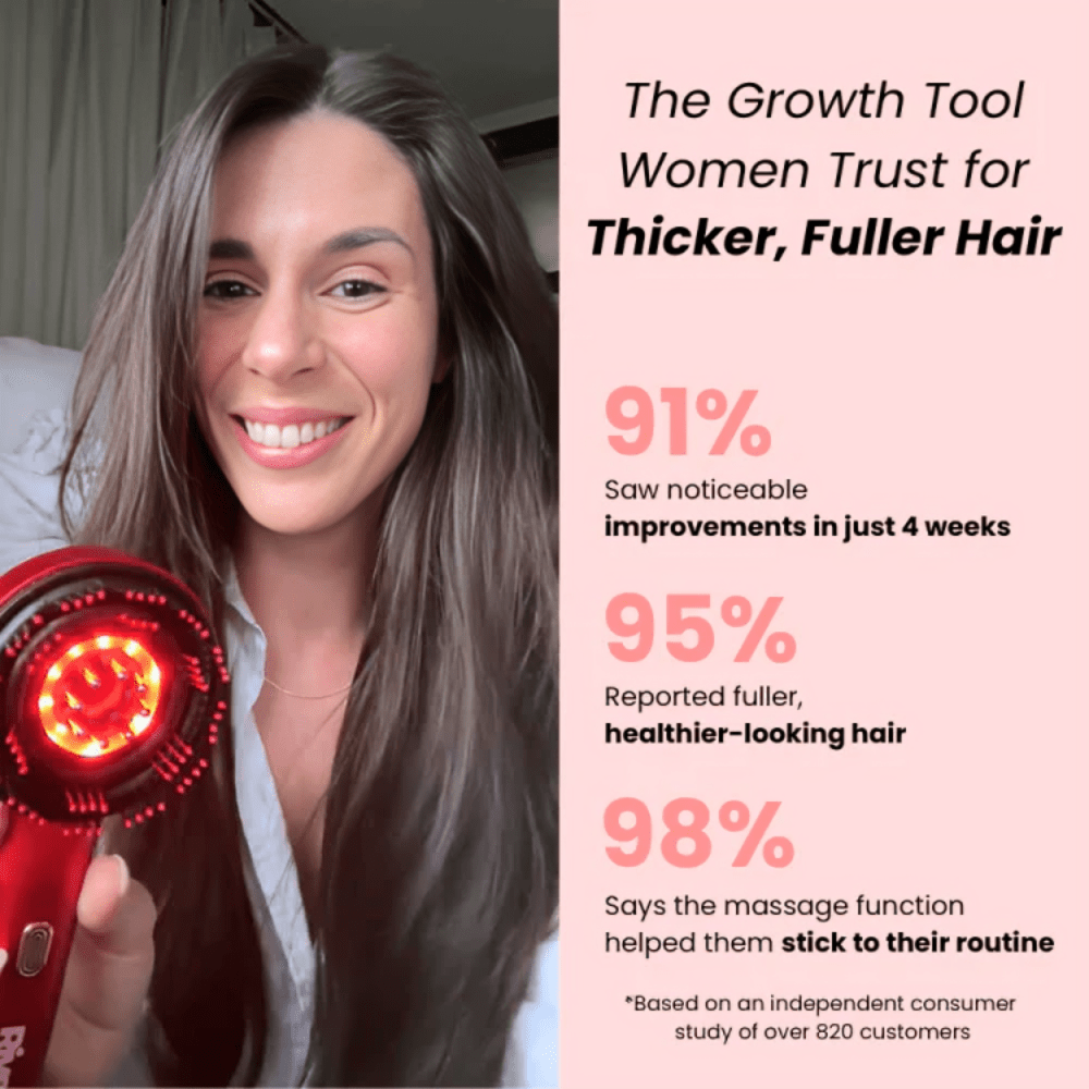 Thrive - Red Light Hair Growth Massaging Brush - Thrive At Home Co.