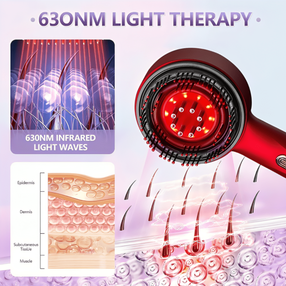 Thrive - Red Light Hair Growth Massaging Brush - Thrive At Home Co.